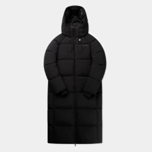 Black Relaxed Long Puffer