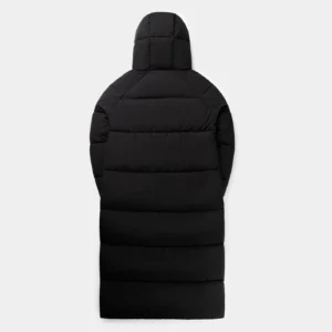 Black Relaxed Long Puffer