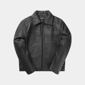 Black Silence Monogram Leather Jacket