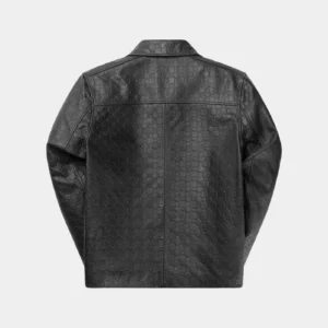 Black Silence Monogram Leather Jacket